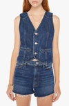Mother The Masked Rider Denim Vest In Did You Bring Me Anything