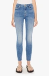 MOTHER LOOKER HIGH WAIST ANKLE SKINNY JEANS