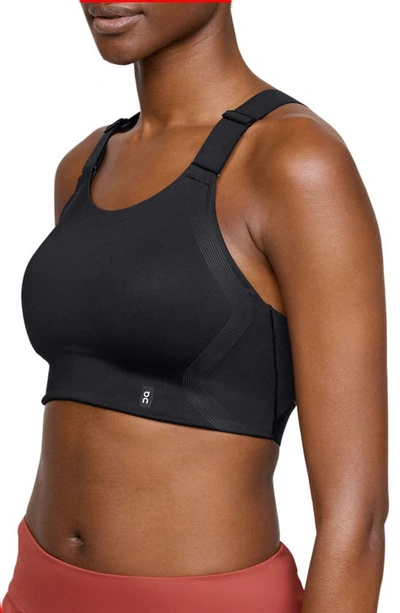 On Performance Recycled-fibre Blend Sports Bra In Black