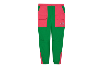 Pre-owned Gucci X The North Face Trousers Green Pink