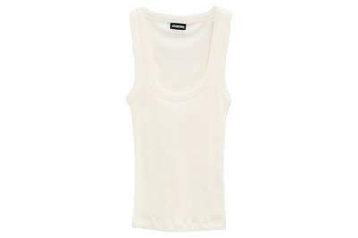 Pre-owned Jacquemus Le Debardeur Gros Grain Tank Top 100 White