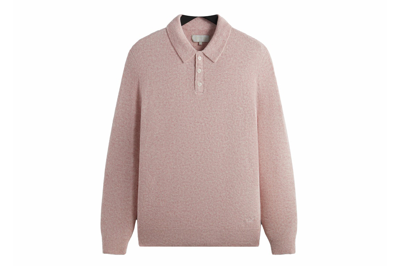 Pre-owned Kith Boucle Harmon Rugby Pullover Sweater French Pink