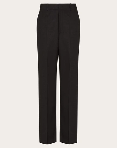 Valentino Silk Shantung Trousers In Black