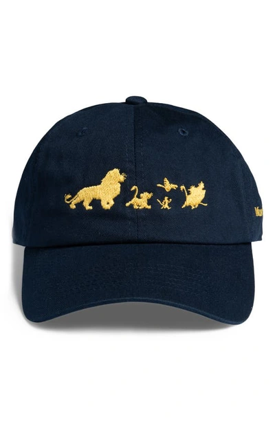 Museum Of Peace And Quiet Museum Of Peace & Quiet X Disney 'the Lion King' Horizon Baseball Cap In Navy