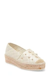 Karl Lagerfeld Beatrix Platform Espadrille In Ecru