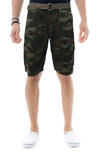 X-ray Belted Cargo Shorts In Olive Camo