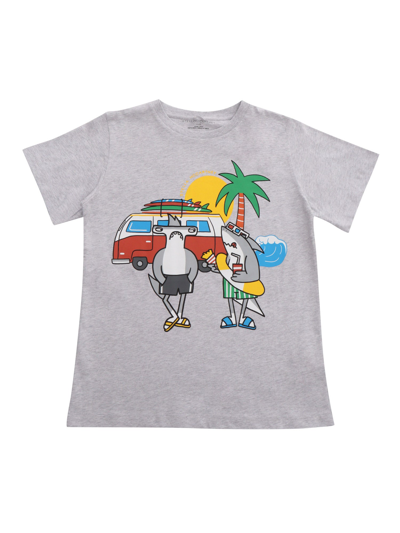 Stella Mccartney Gray T-shirt With Prints