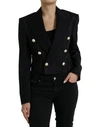 DOLCE & GABBANA DOLCE & GABBANA ELEGANT STRIPED DOUBLE BREASTED WOOL WOMEN'S BLAZER