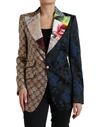 Dolce & Gabbana Multicolor Floral Patchwork Jacquard Jacket In Multicolor