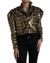Dolce & Gabbana Multicolor Polyester Sequined Cropped Jacket In Multicolor