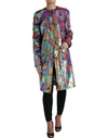Dolce & Gabbana Multicolor Polyester Sequined Coat Jacket In Multicolor