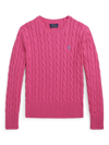 Polo Ralph Lauren Cable-knit Jumper In Pink & Purple