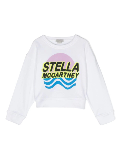 Stella Mccartney Kids' Logo-print Sweatshirt In White