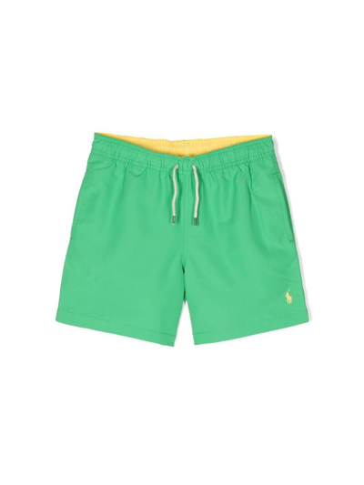 Ralph Lauren Kids' Swim Shorts In Green