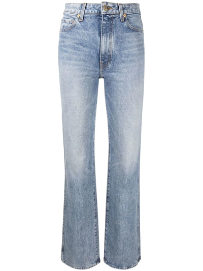 Khaite Danielle Straight Jeans In Blue