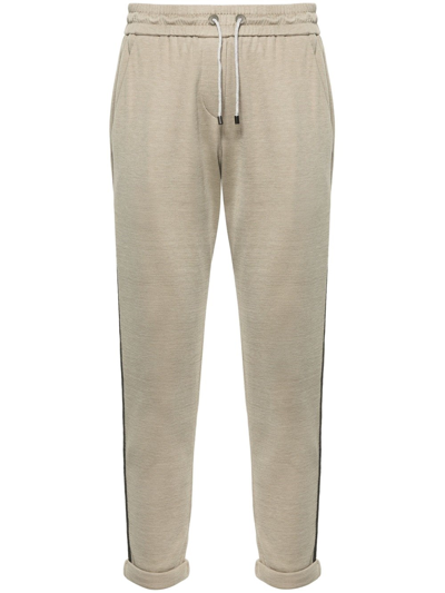 Brunello Cucinelli Cropped Sports Trousers In Green