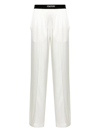Tom Ford Primrose Liliac Silk Satin Pijama Pants In Nude & Neutrals