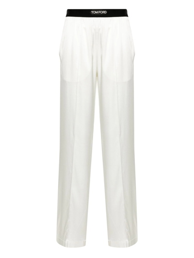 TOM FORD PAJAMA TROUSERS WITH VELVET TRIM