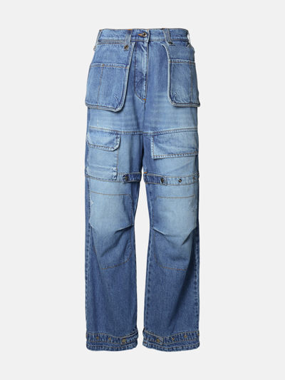 Msgm Jeans Cargo In Blue