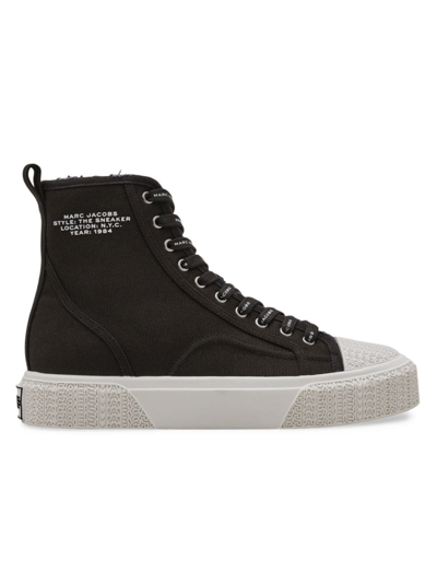 Marc Jacobs Canvas High-top Sneakers In Black