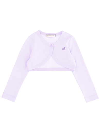 Monnalisa Kids'   Shaved Crepe Cardigan In Wisteria