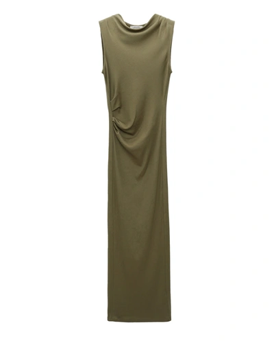Dorothee Schumacher Ribbed Cotton Jersey Tube Dress In Green
