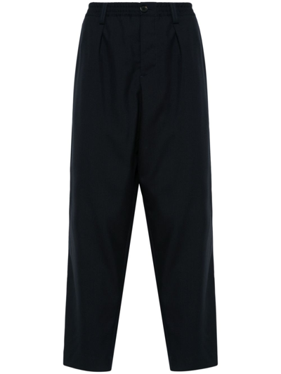 MARNI TAPERED VIRGIN WOOL TROUSERS - MEN'S - VIRGIN WOOL/POLYAMIDE/COTTON