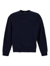 Marni Navy Printed Sweatshirt In Blue