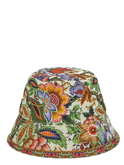 Etro Floral-print Bucket Hat In White