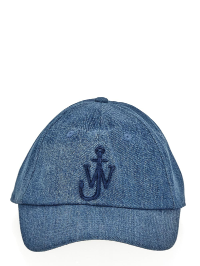Jw Anderson Cotton Hat In Blue