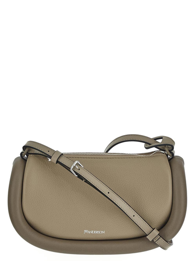 Jw Anderson Bumper-12 - Leather Crossbody Bag In Grey