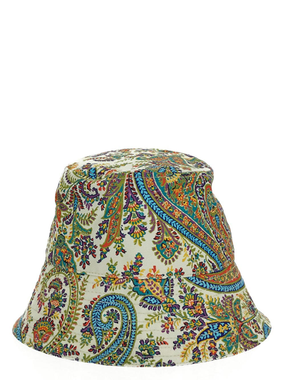 Etro Paisley-print Cotton Bucket Hat In Multicolour
