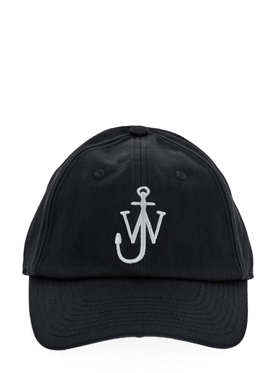 Jw Anderson Baseball Hat In Cotton In Black
