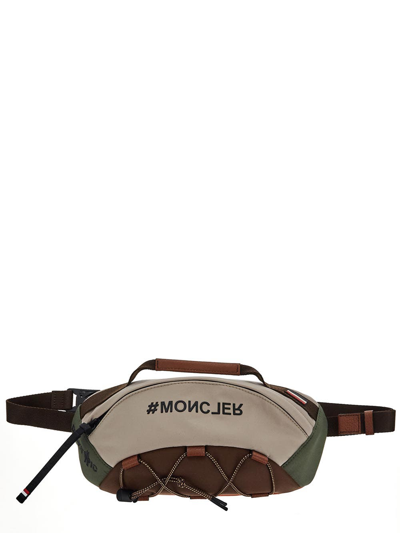 Moncler Logo Belt Bag In Beige