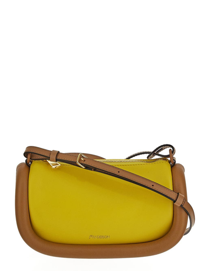 Jw Anderson Bumper-12 - Leather Crossbody Bag In Yellow