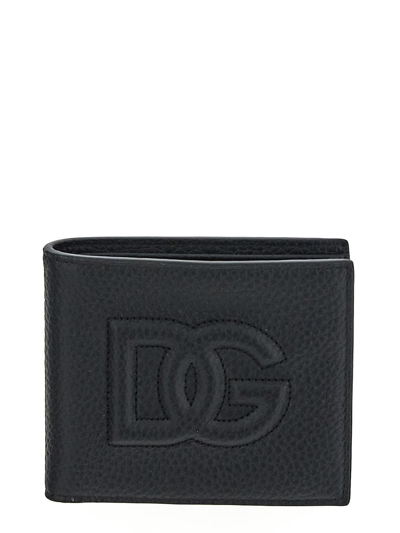 Dolce & Gabbana Logo-embossed Bi-fold Wallet In Black