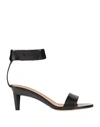 ISABEL MARANT ISABEL MARANT WOMAN SANDALS BLACK SIZE 7 CALFSKIN