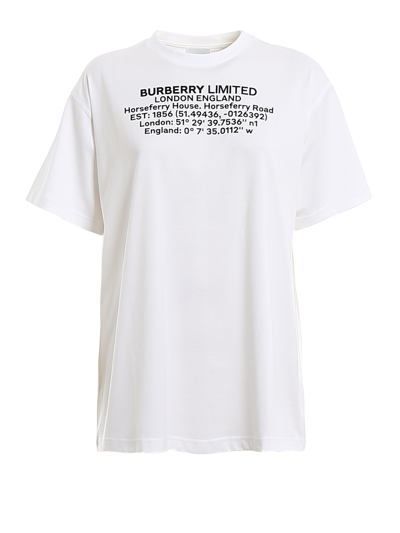 Burberry Carrick T-shirt In Blanco