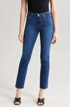 PAIGE CINDY RAW EDGE STRAIGHT LEG JEANS