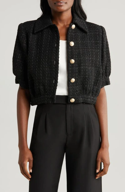 L AGENCE COVE TWEED CROP JACKET