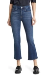 Frame Le One Crop Mini Bootcut Organic Cotton Blend Jeans In Blue
