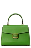 Kate Spade Katy Medium Textured Leather Top-handle Bag In Green