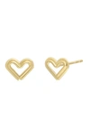 Bony Levy 14k Gold Heart Stud Earrings In 14k Yellow Gold