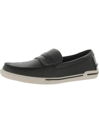 Unlisted Un-anchor Mens Slip On Flat Loafers In Black