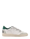GOLDEN GOOSE LEATHER AND SUEDE SNEAKERS WITH CONTRASTING PATCH