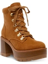 WILD PAIR MAUREENE WOMENS FAUX SUEDE LACE-UP ANKLE BOOTS