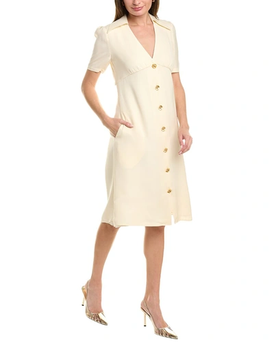 St John St. John Silk Shift Dress In Beige