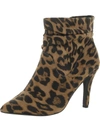 Fergalicious By Fergie Shae Womens Faux Leather Pointed Toe Booties In Brown
