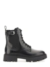 Ash Black Leather Amphibian With Rugged Sole In Black