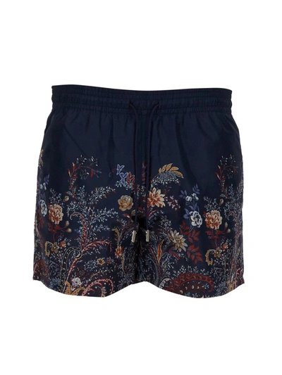 Etro Boxer Swimsuit With Print In Multicolour